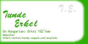 tunde erkel business card